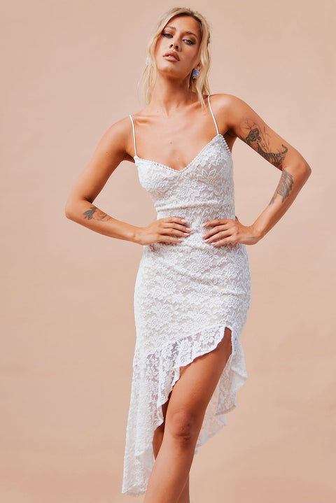 Living My Truth Midi Dress - White