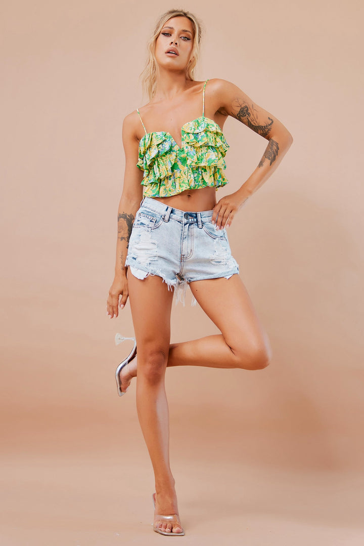 Beleza Crop Top - Emerald