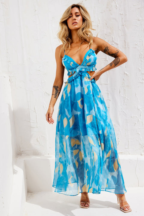 Early Sunset Maxi Dress - Aqua