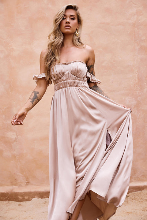 Best Night Maxi Dress - Champagne