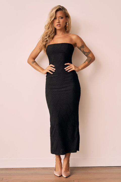 Eclipse Midi Dress - Black