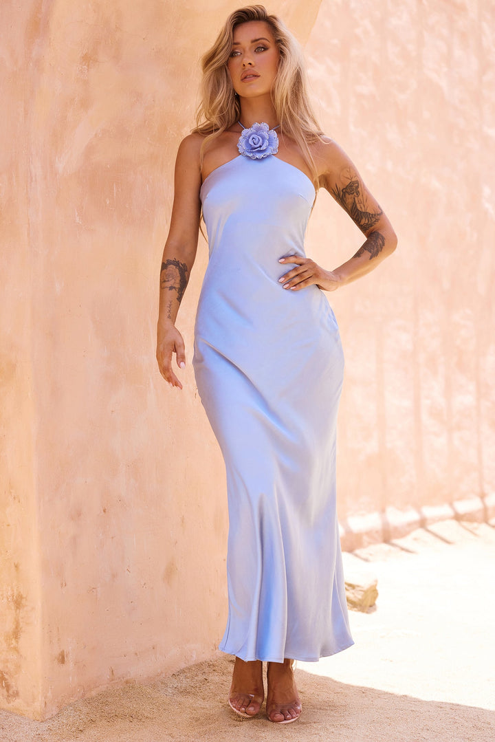 Downtown Darling Maxi Dress - Steel Blue