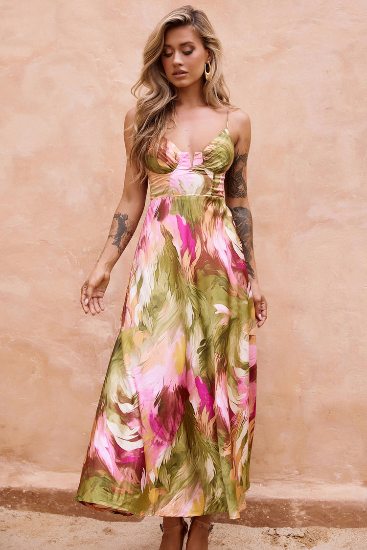 Send Love Maxi Dress - Purple Multi