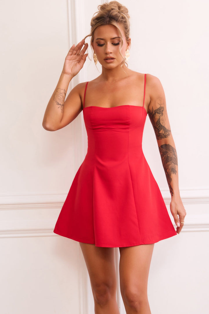 Aster Mini Dress - Red