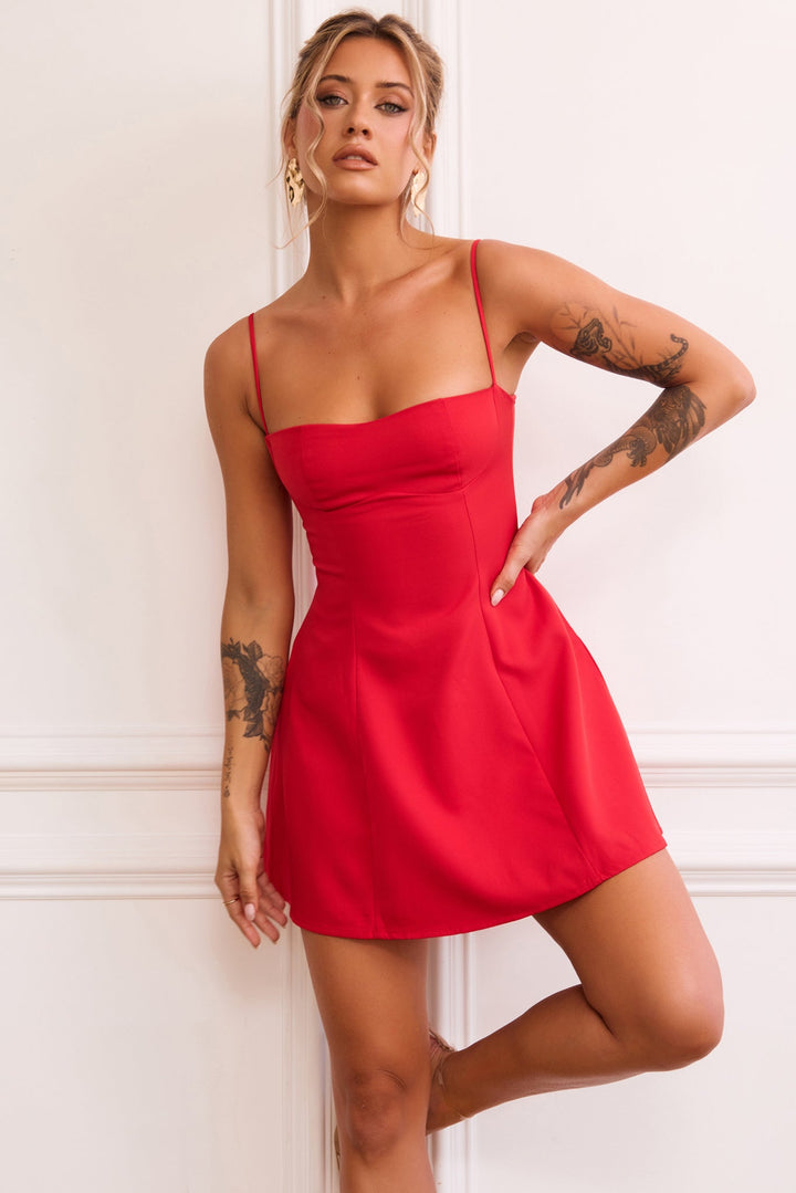 Aster Mini Dress - Red