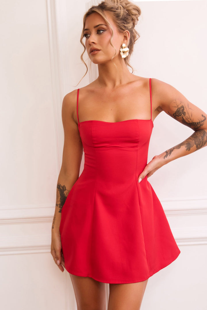 Aster Mini Dress - Red