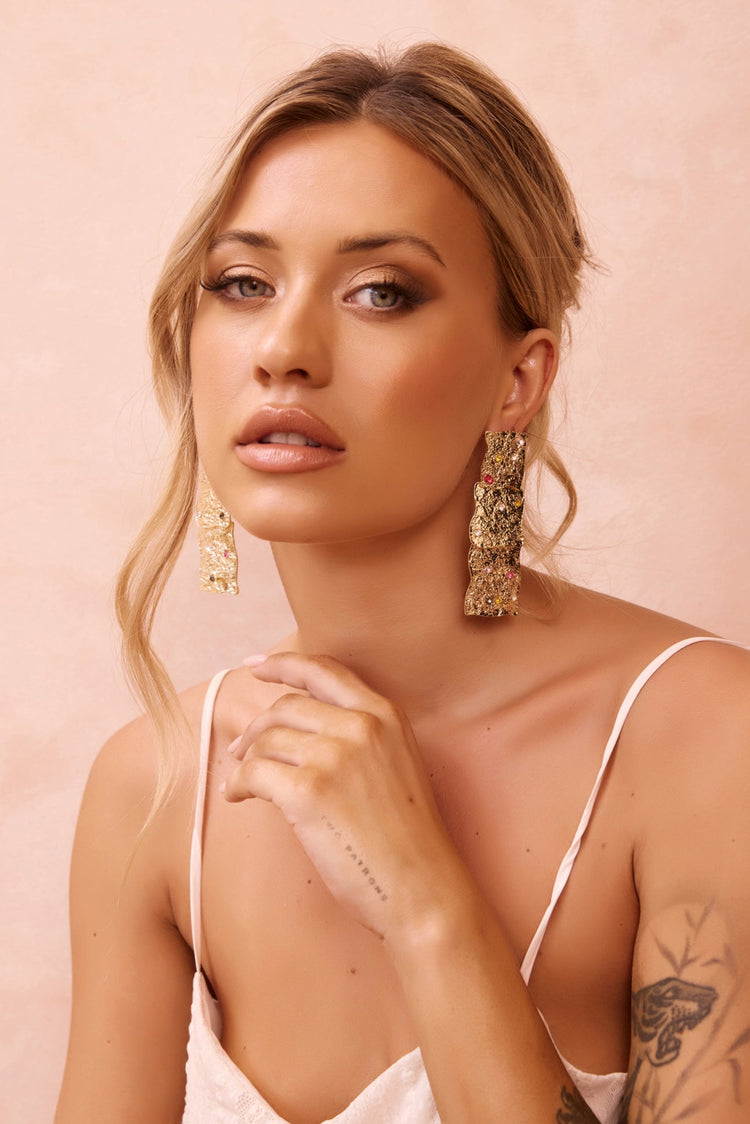 Sunset Sip Earrings - Gold