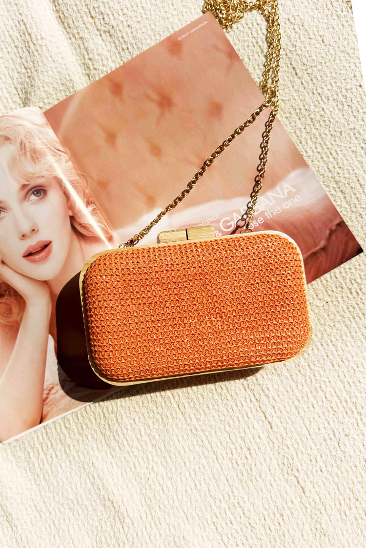 Amber Dusk Clutch Bag - Orange