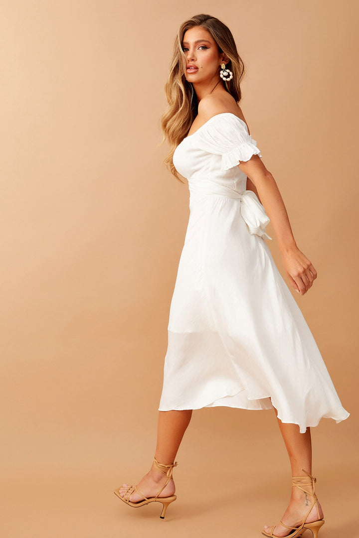 Swing Dancin' Midi Dress - Off White