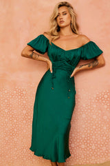 Mariner Midi Dress - Forest Green