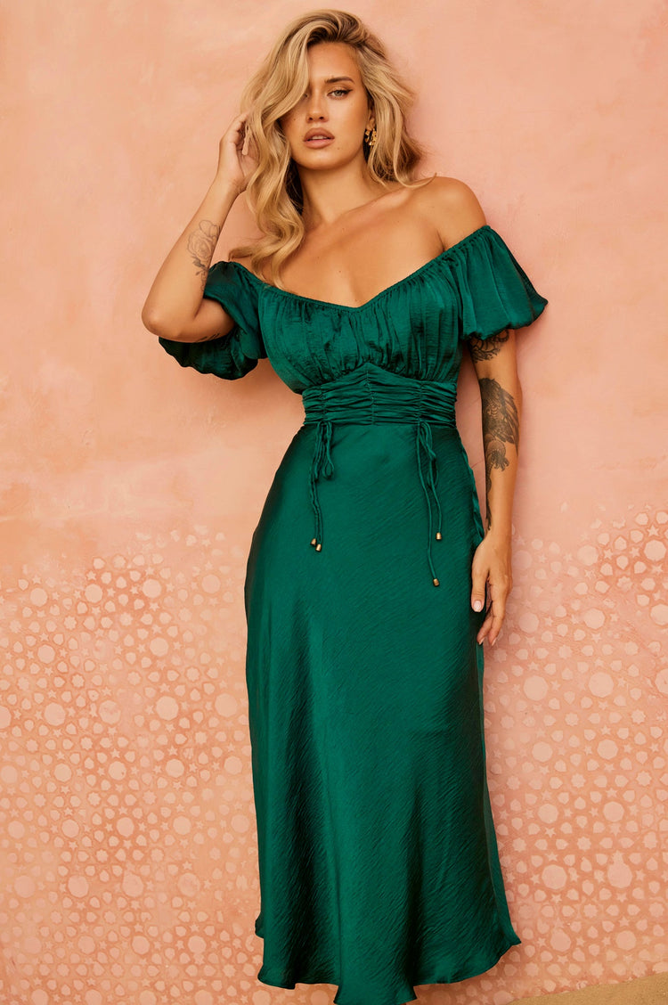 Mariner Midi Dress - Forest Green