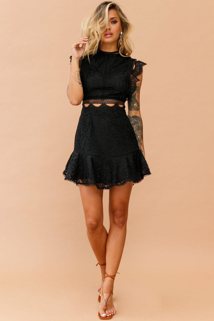 Worth The Chase Dress - Black