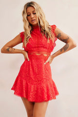 Worth The Chase Dress - Red