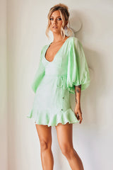 Isla Mini Dress - Apple Green