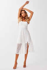 Ease Up Midi Dress - White