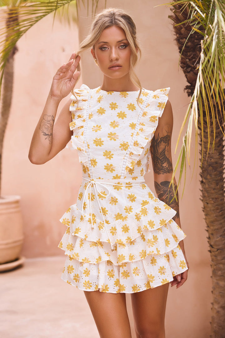 Picnic Daze Mini Dress - White