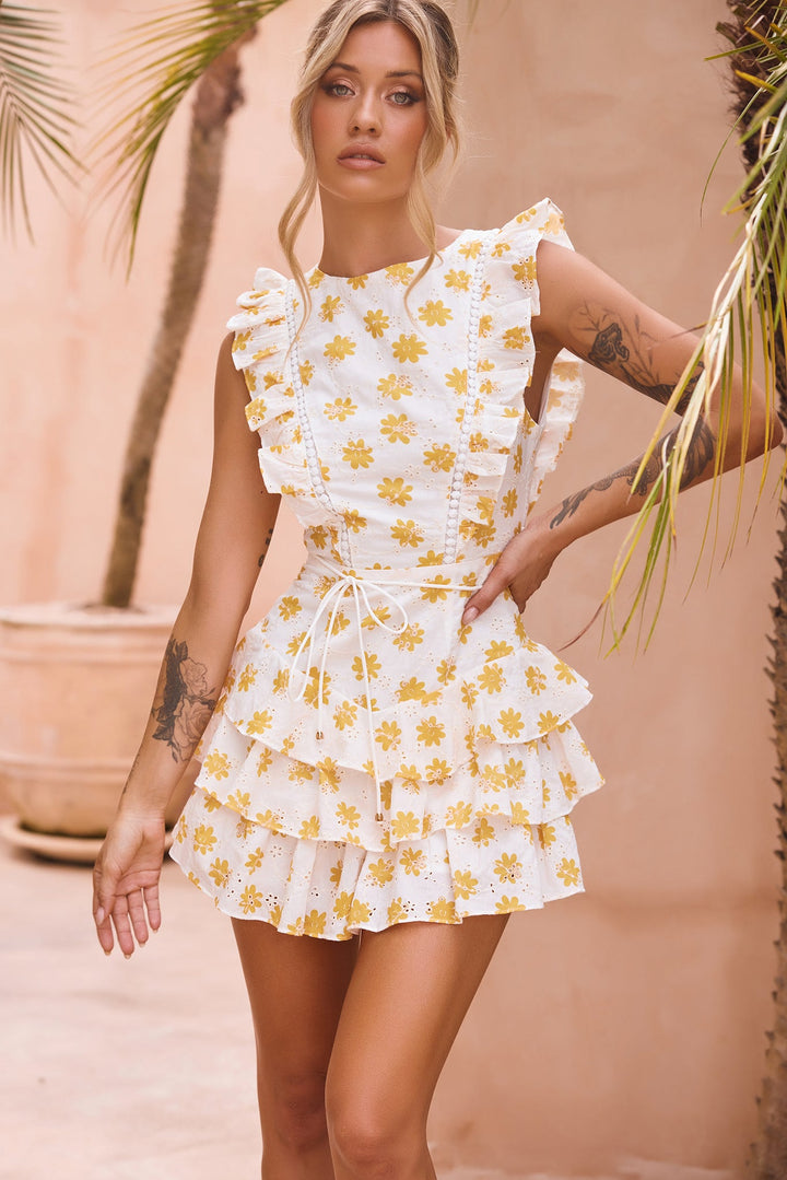 Picnic Daze Mini Dress - White