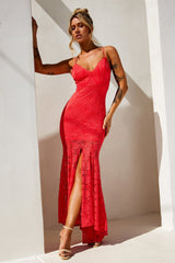 City of Angels Lace Maxi Dress - Red