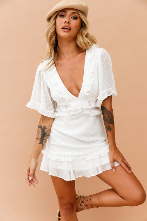 Sprung In Love Dress - White | Sage and Paige AUS.