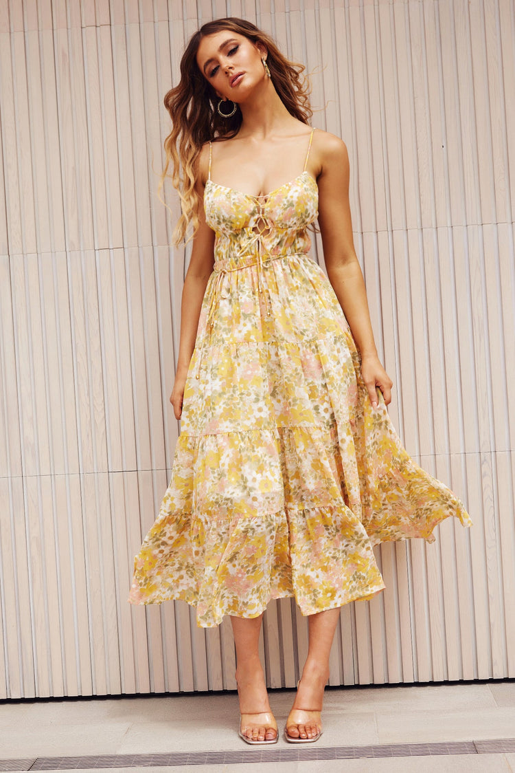 Belief Midi Dress - Yellow