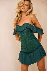 Venetian Summer Dress - Forest Green