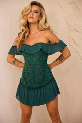 Venetian Summer Dress - Forest Green