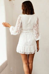 Misha Lace Mini Dress - White