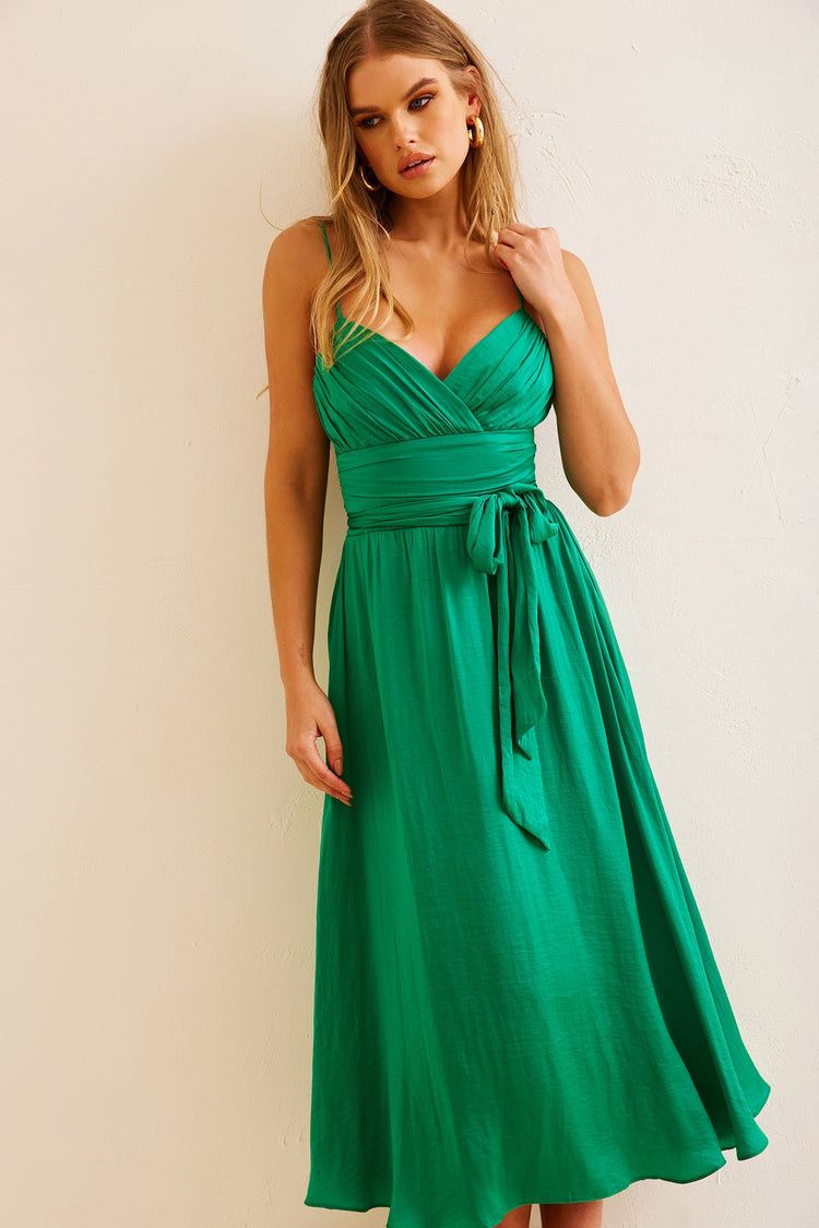 Switch Up Midi Dress - Emerald