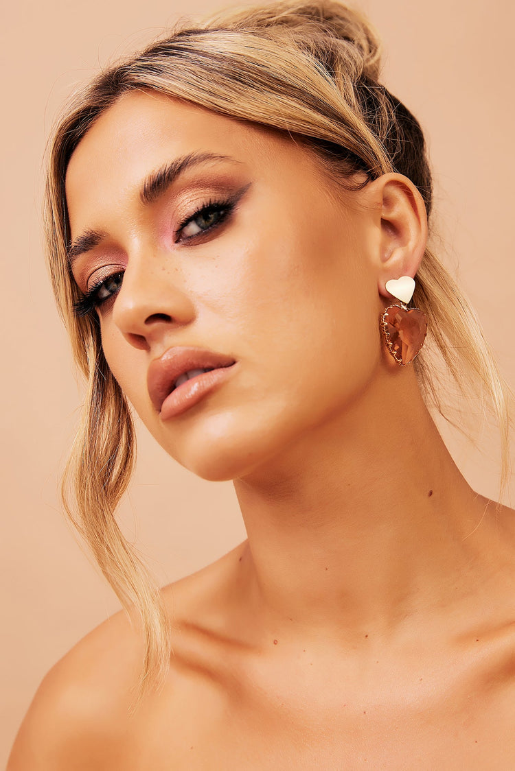 Disco Sole Earrings - Rose Gold