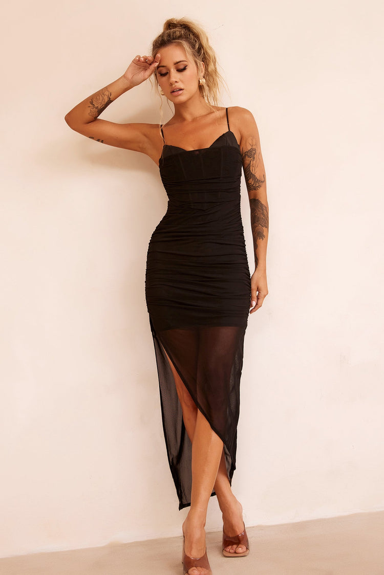 Find Myself Midi Dress - Black