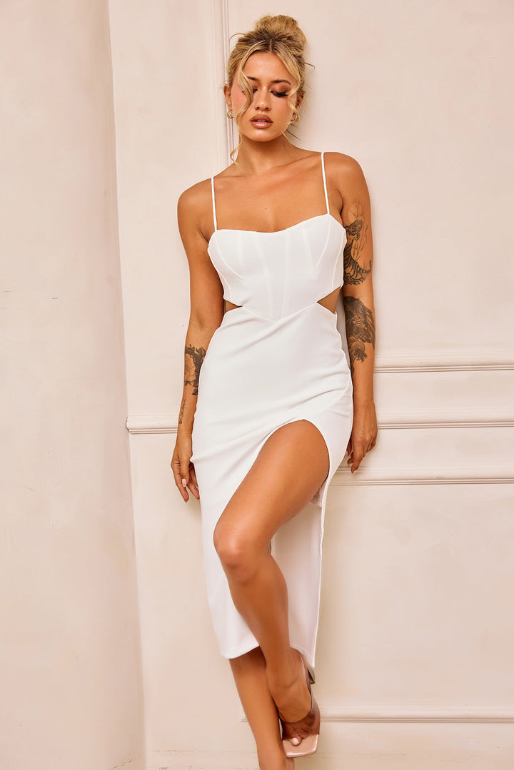 Beth Midi Dress - White