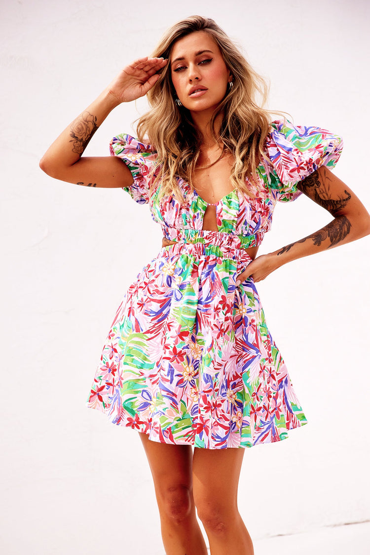 Reasons Mini Dress - Pink Multi