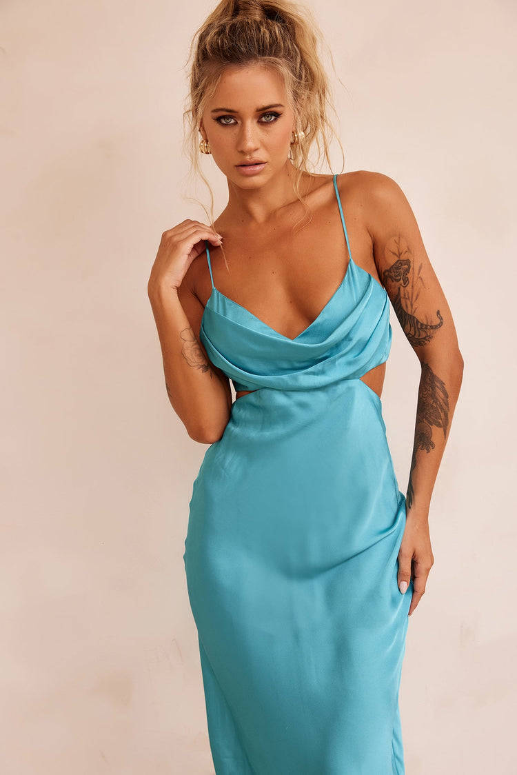 Delta Midi Dress - Aqua