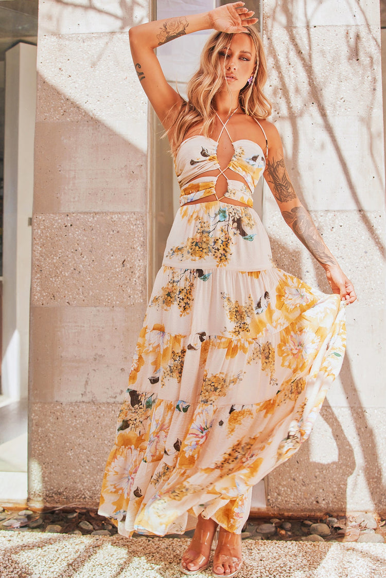 Like A Dream Maxi Dress - Beige