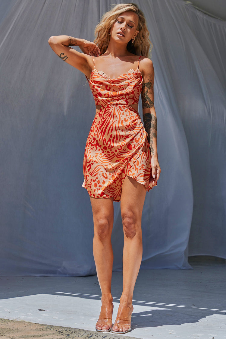 High Frequency Mini Dress - Orange