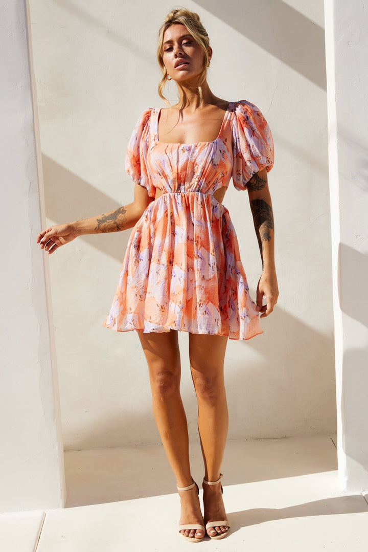 Woodington Sky Mini Dress - Orange