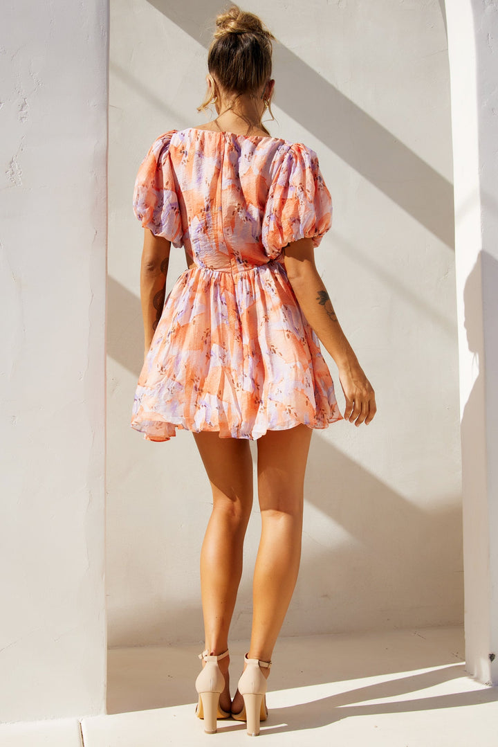 Woodington Sky Mini Dress - Orange