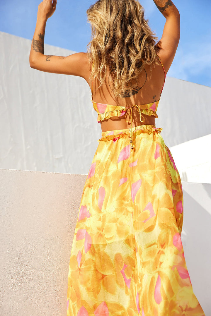 Early Sunset Maxi Dress - Yellow