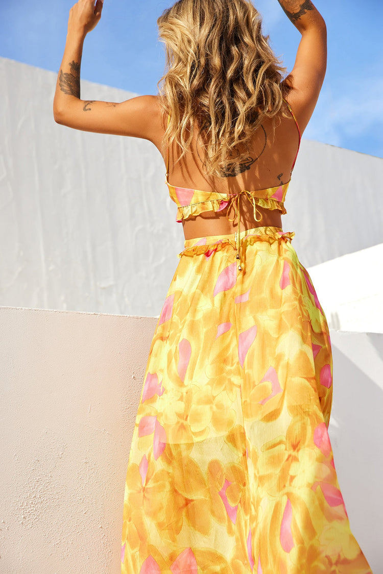 Early Sunset Maxi Dress - Yellow