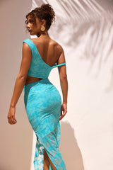 Moon Child Maxi Dress - Aqua