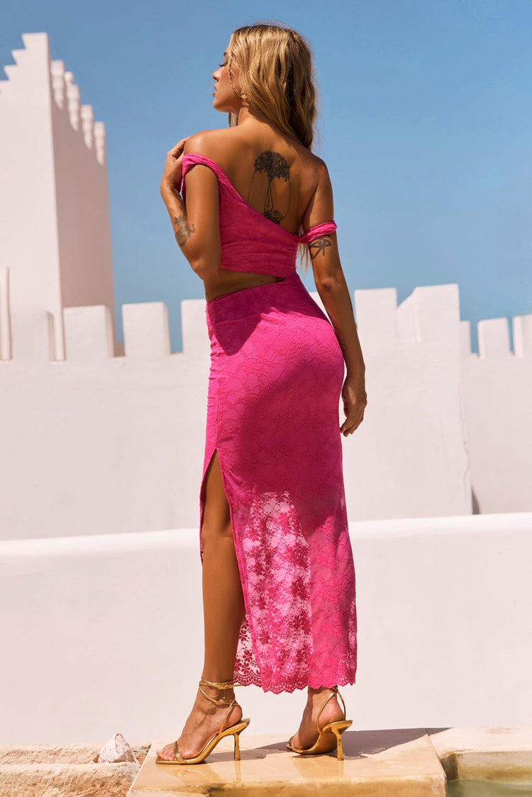 Moon Child Maxi Dress - Fuchsia