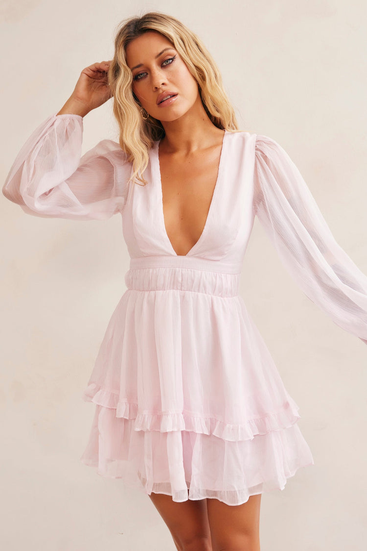 Evening Of Arts Mini Dress - Pink