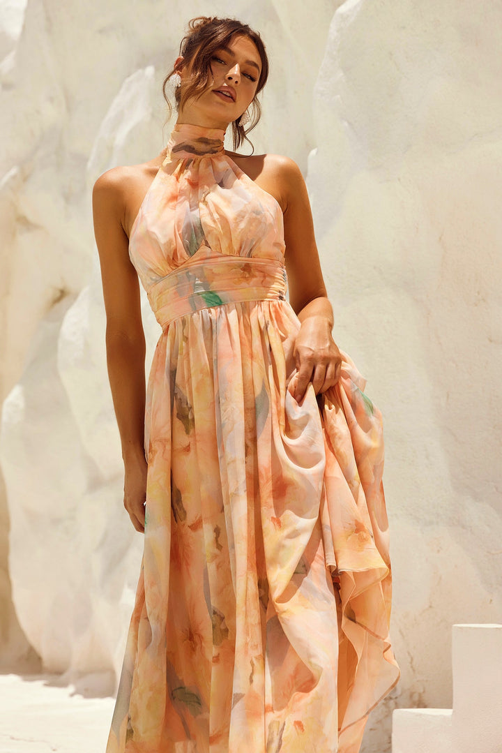 Daylight Midi Dress - Peach