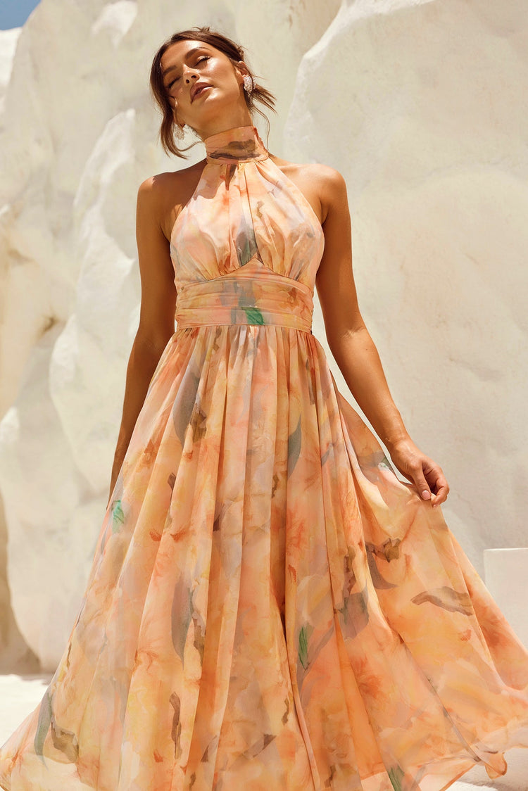 Daylight Midi Dress - Peach