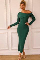 Moondive Midi Dress - Forest Green