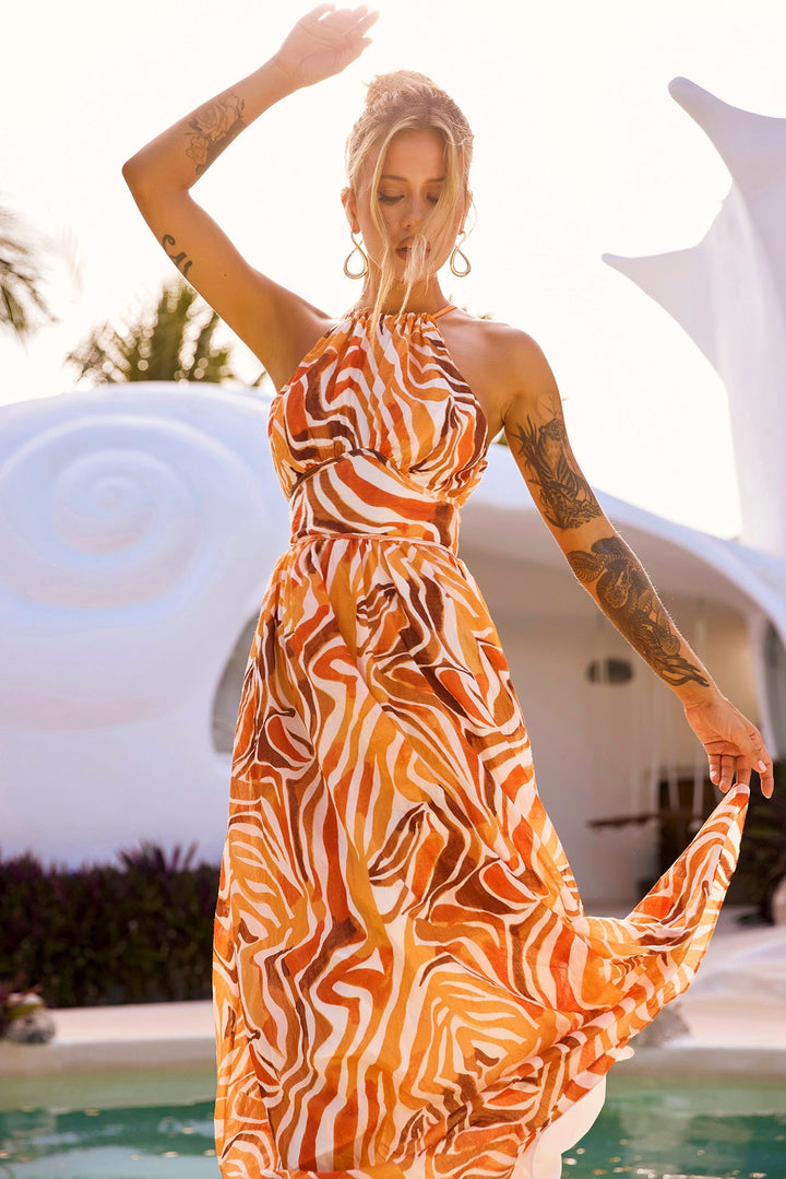 Lorena Maxi Dress - Orange