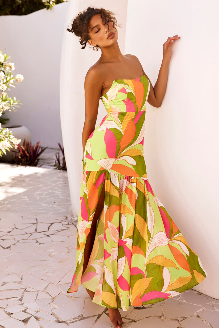 All For Her Maxi Dress - Green Multi