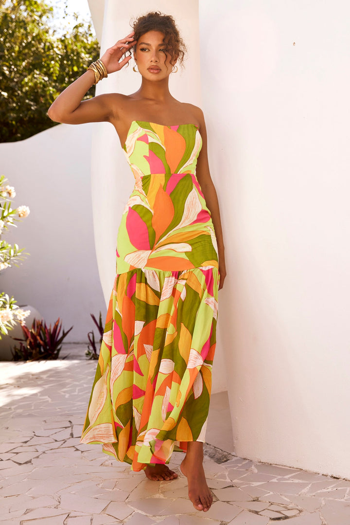 All For Her Maxi Dress - Green Multi