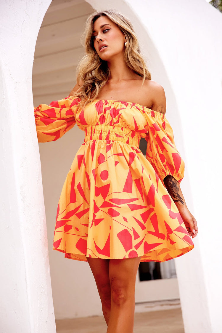 Valencia Mini Dress - Orange