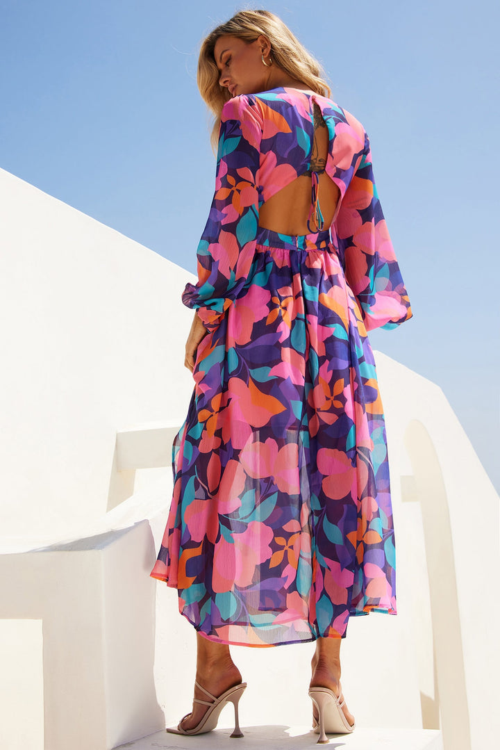 Shooting Stars Maxi Dress - Purple Multi